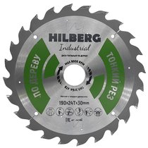 Диск пильный Hilberg Industrial Дерево тонкий рез 190*30*24Т HWT190