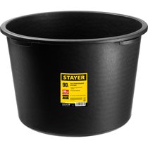 STAYER 90 л, 42x64x64 см, пластмассовый, круглый, таз строительный 06098-90_z01