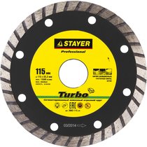 STAYER ⌀ 115х22.2 мм, алмазный, сегментированный, круг отрезной для УШМ 3662-115_z01