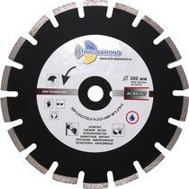 Trio Diamond Диск алмазный отрезной 300*25.4*12 Асфальт Серебряная пайка GA772