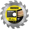 STAYER ⌀ 235 x 30 мм, 16T, пильный диск по дереву с гвоздями 3683-235-30-16