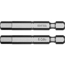 KRAFTOOL HEX6, 50 мм, 2 шт., кованые профессиональные биты X-DRIVE 26127-6-50-2