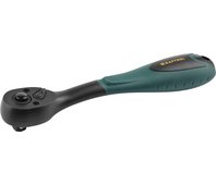 KRAFTOOL 3/8", 72 зубца, Сr-V сталь, трещотка для торцовых головок 27796-3/8_z02