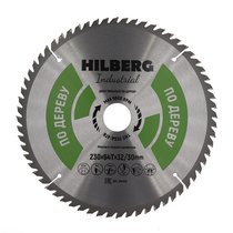 Диск пильный Hilberg Industrial Дерево 230*32/30*64Т HW239