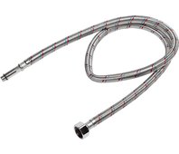 STAYER 1/2", 1 м, оплетка из нерж. стали, удлиненная для воды к смесителям, подводка гибкая 51017-100