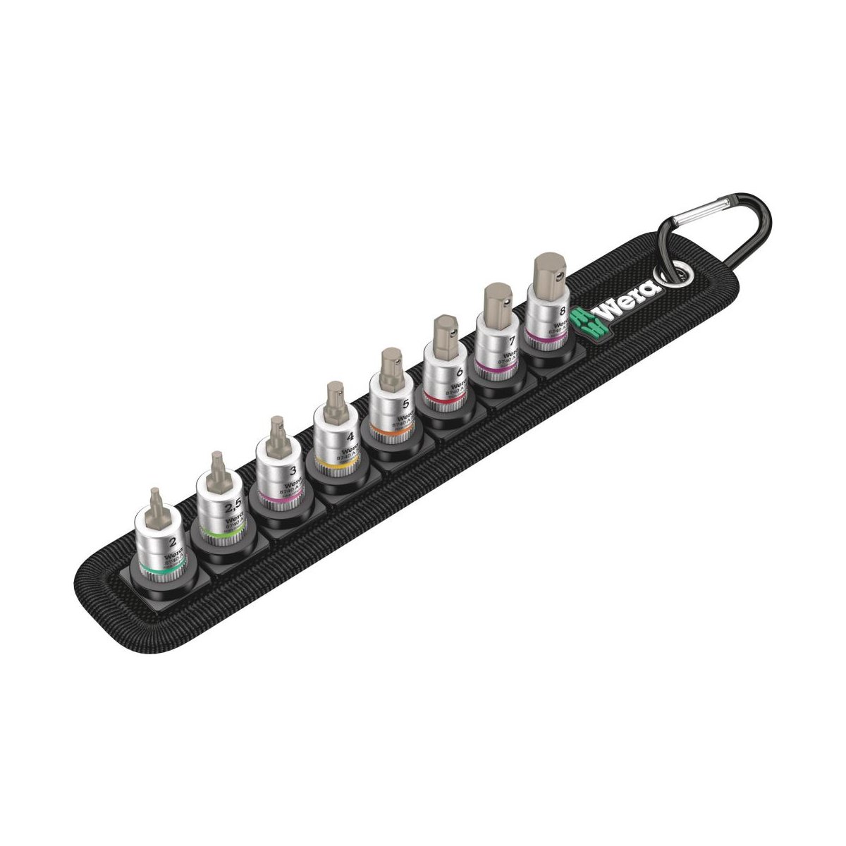 Belt A 2 Hex-Plus Zyklop Набор головок торцевых со вставкой с внешним шестигранником, 1/4", 8 пр., 2/2.5/3/4/5/6/7/8 мм