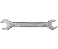 STAYER 22х24 мм, Cr-V сталь, хромированный, гаечный ключ рожковый 27035-22-24