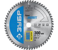 ЗУБР ⌀ 300 x 30 мм, 60T, диск пильный по дереву "Чистый рез" 36905-300-30-60