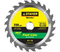 STAYER ⌀ 230 x 30 мм, 24T, диск пильный по дереву 3680-230-30-24