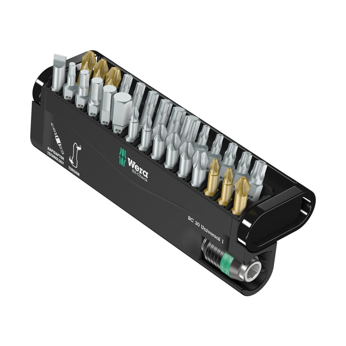 Bit-Check 30 Universal 1 набор бит с битодержателем Rapidaptor, 30 пр., 1/4" C6.3