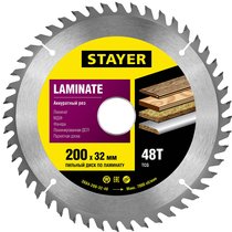 STAYER ⌀ 200 x 32 мм, 48Т, диск пильный для ламината "Laminate line" 3684-200-32-48