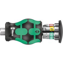 Kraftform Kompakt Stubby Magazin 1 короткая Отвёртка-битодержатель с битами, магнит, 6 пр., PH 1/2; TORX® TX 15/20/25; SL 0.8 x 5.5