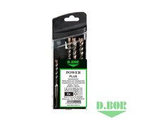 Набор буров SDS-plus POWERPLUS, 5 шт. (6;8*110 6;8;10*160), 3-cutting (арт. PPSET05-01) "D.BOR"