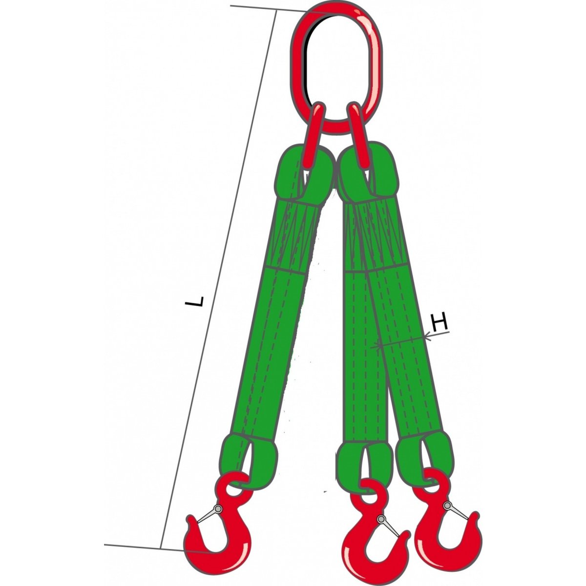 Строп текстильный трёхветвевой типа 3СТ 6,0/4500