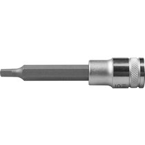KRAFTOOL 1/2", S2 сталь, H5, сатинированная, торцовая бита-головка удлиненная "INDUSTRIE QUALITAT" 2