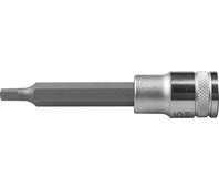 KRAFTOOL 1/2", S2 сталь, H5, сатинированная, торцовая бита-головка удлиненная "INDUSTRIE QUALITAT" 2
