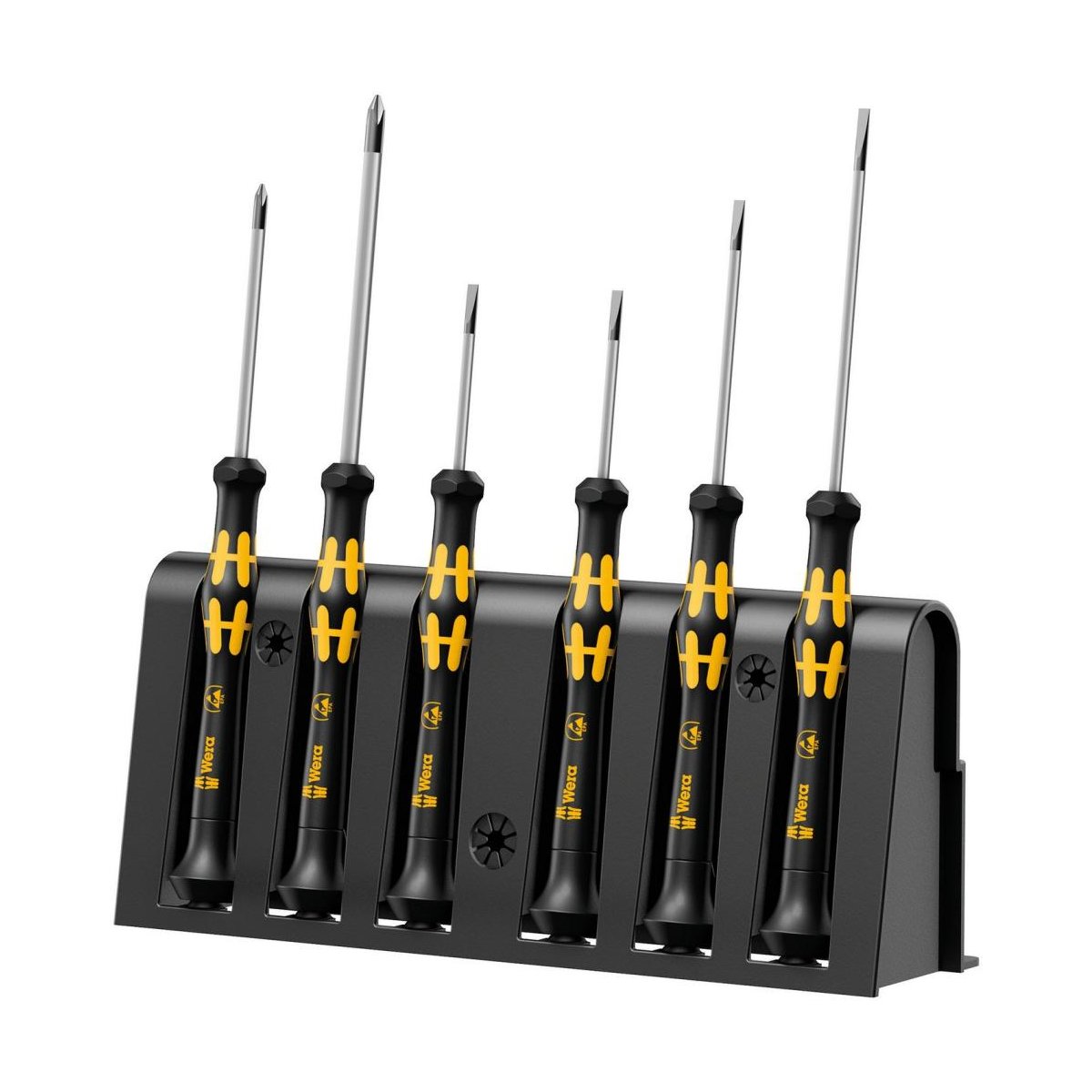 1578 A/6 ESD Kraftform Micro Набор отвёрток антистатических прецизионных + подставка, 6 пр., PH 0/1, SL 1.2/1.5/1.8/2.5
