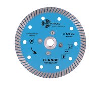 Trio Diamond Диск алмазный отрезной 125*м14 Турбо с фланцем hot press FHQ452