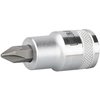 KRAFTOOL 1/2", S2 сталь, PH4, сатинированная, торцовая бита-головка "INDUSTRIE QUALITAT" 27901-4