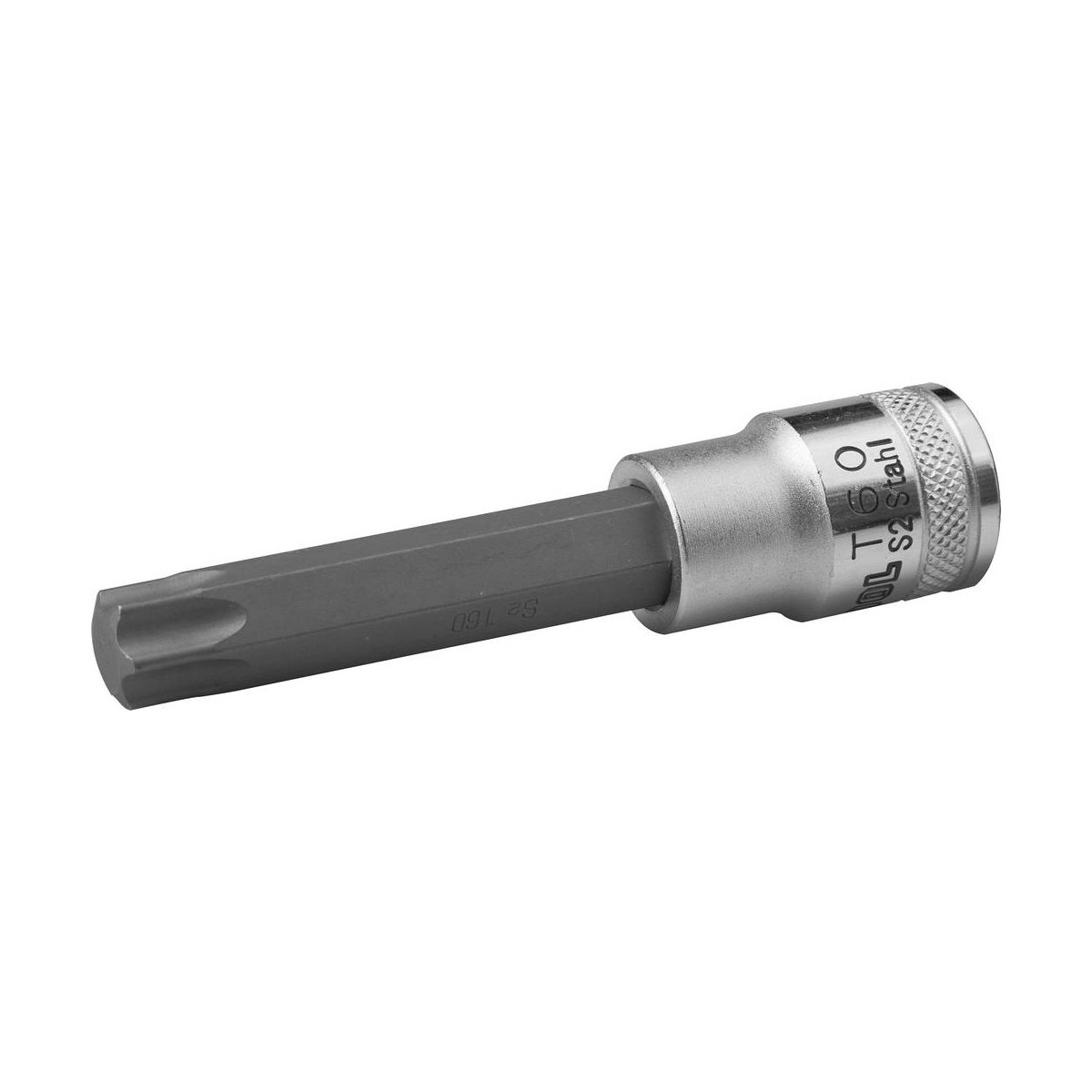 KRAFTOOL 1/2", 100 мм, S2 сталь, Т60, удлиненная, сатинированная, торцовая бита-головка INDUSTRIE QUALITAT 27906-60_z01