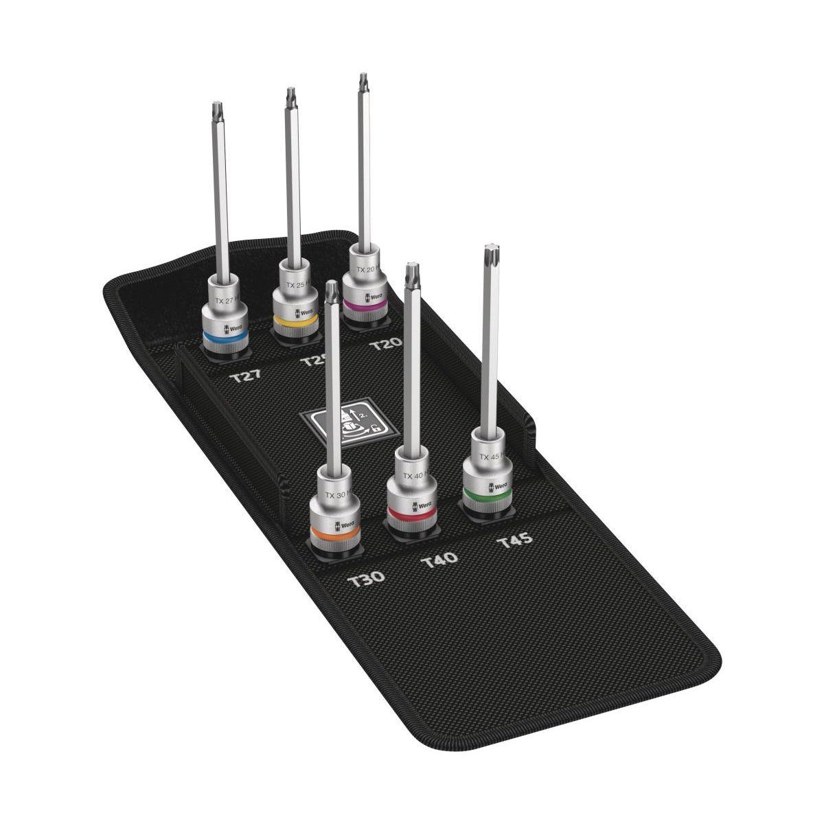 8767 C TORX® HF 2 Zyklop Набор головок торцевых с вставкой-битой, с фиксацией, 1/2", 6 пр., TX 20/25/27/30/40/45 x 140 мм