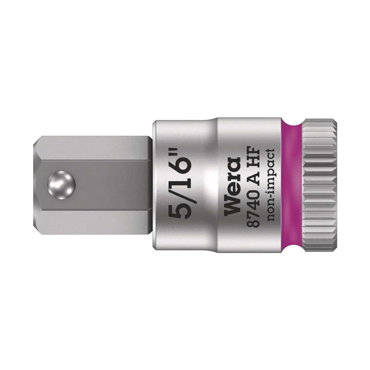 8740 A Hex-Plus HF Zyklop Головка торцевая с вставкой-битой с внешним шестигранником, 1/4", с фиксацией, 5/16" x 28 мм