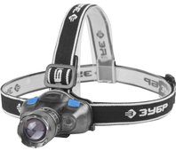 ЗУБР 3 Вт +2 LED, налобный, 2хAAA, фонарь налобный 56432