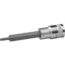 KRAFTOOL 1/2", 100 мм, S2 сталь, Т20, удлиненная, сатинированная, торцовая бита-головка INDUSTRIE QUALITAT 27906-20_z01