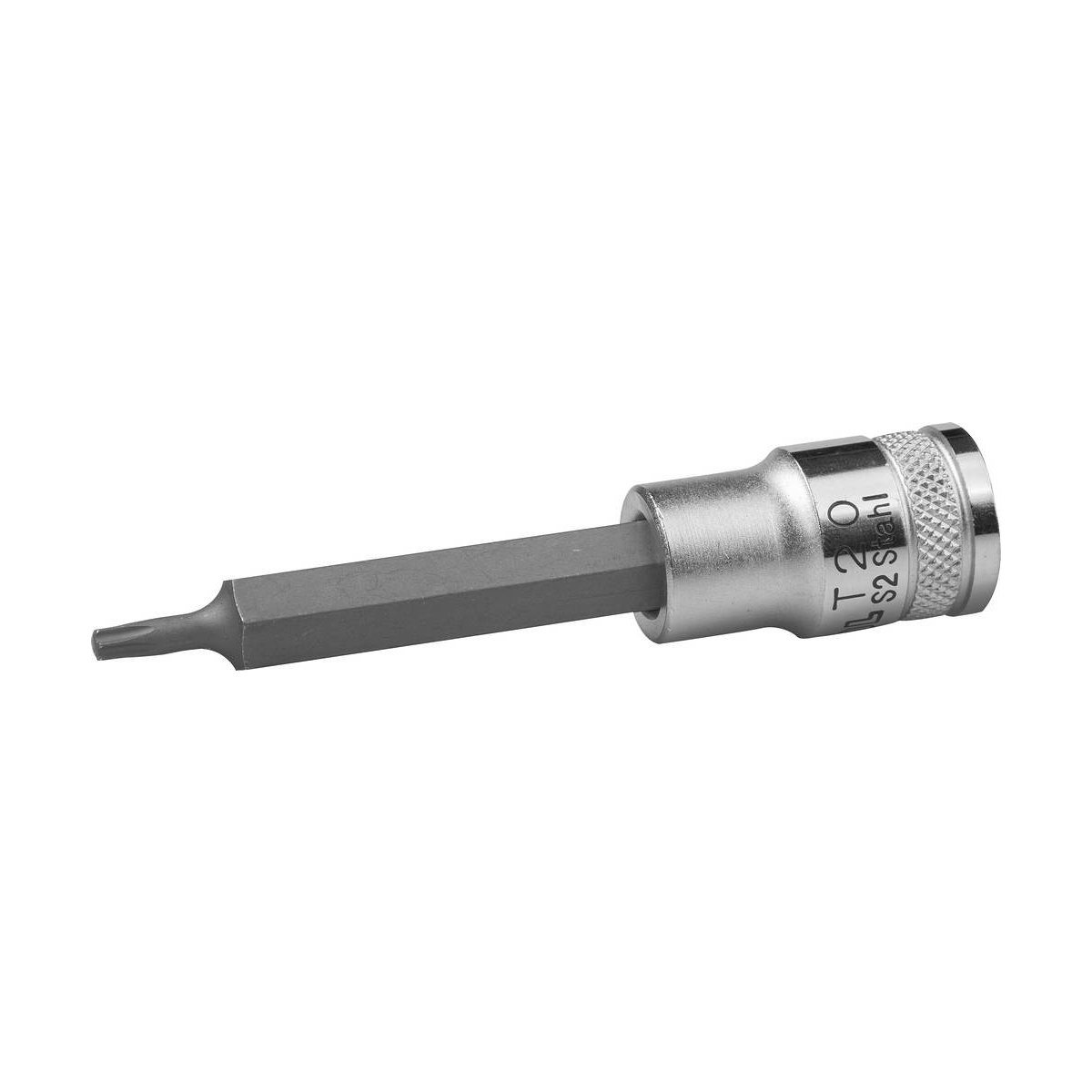 KRAFTOOL 1/2", 100 мм, S2 сталь, Т20, удлиненная, сатинированная, торцовая бита-головка INDUSTRIE QUALITAT 27906-20_z01
