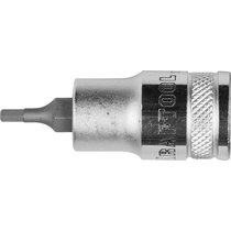 KRAFTOOL 1/2", S2 сталь, H3, сатинированная, торцовая бита-головка "INDUSTRIE QUALITAT" 27908-03