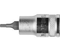KRAFTOOL 1/2", S2 сталь, H3, сатинированная, торцовая бита-головка "INDUSTRIE QUALITAT" 27908-03