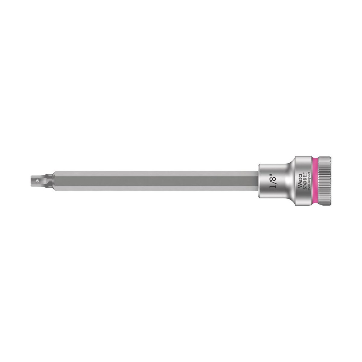 8740 B Hex-Plus HF Zyklop Головка торцевая с вставкой-битой с внешним шестигранником, 3/8", с фиксацией, 1/8" x 107 мм