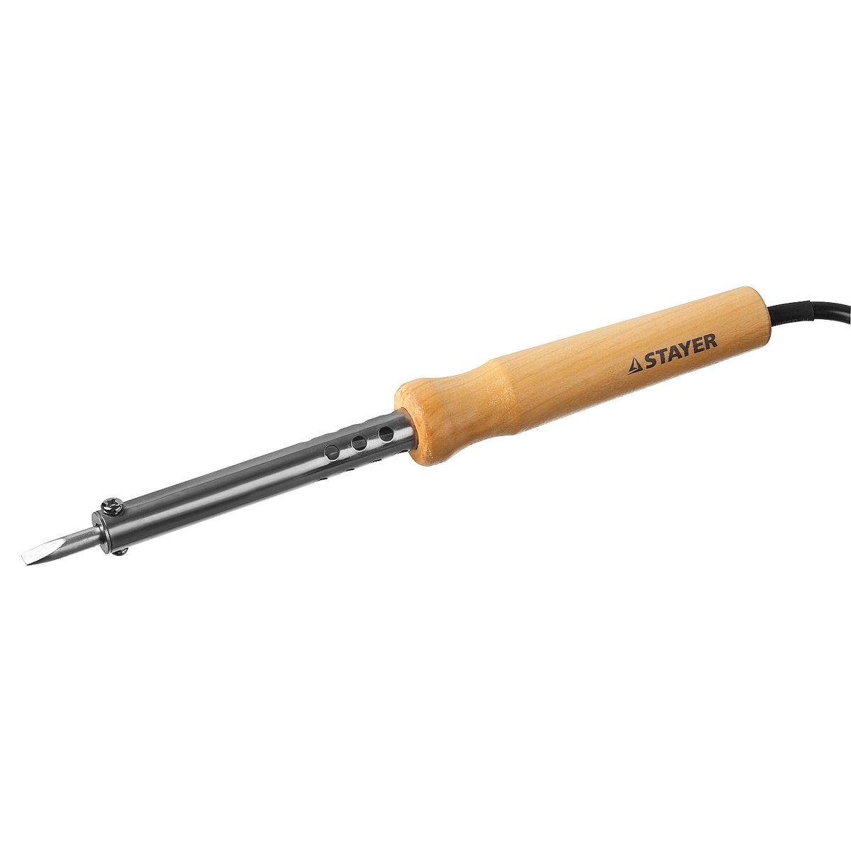 STAYER 60 Вт, 220 В, клин, деревянная рукоятка, электропаяльник Maxterm 55310-60