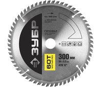 ЗУБР ⌀ 255 x 30 мм, 60T, диск пильный по дереву 36852-255-30-60 Профессионал