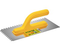 STAYER 120x280 мм, 6х6 мм, стальная, пластмассовая ручка, гладилка штукатурная 08012-06