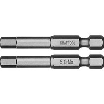 KRAFTOOL HEX5, 50 мм, 2 шт., кованые профессиональные биты X-DRIVE 26127-5-50-2
