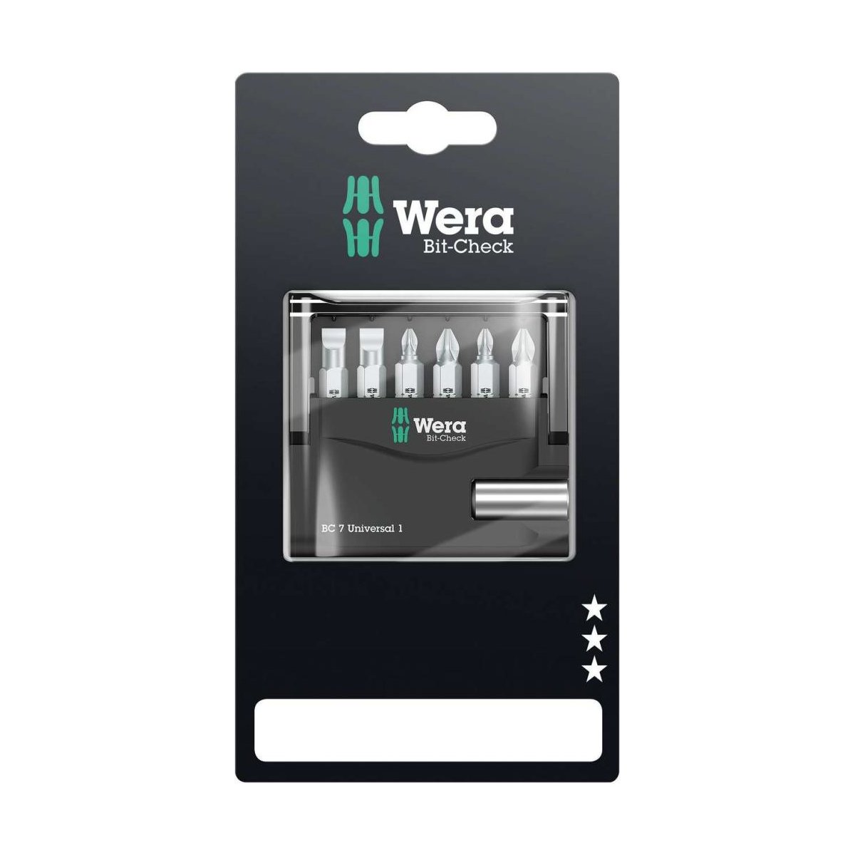 Bit-Check 7 Universal 1 SB набор бит с битодержателем, 7 пр., 1/4" C6.3