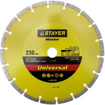 STAYER ⌀ 230х22.2 мм, алмазный, сегментный, круг отрезной для УШМ 36671-230