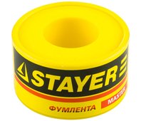 STAYER толщина 0,075 мм, плотность 0,40 г/см3, ширина 25 мм, фум лента 12360-25-040