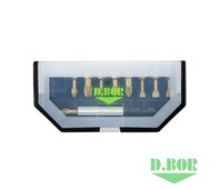 Набор бит TiN-half из 10 шт: Ph 1-2-3; Pz 1-2-3; Sl. 4,0-5,5-6,5; магнитный держатель 60 мм (арт. D-SET-10A-1-TIN) "D.BOR"