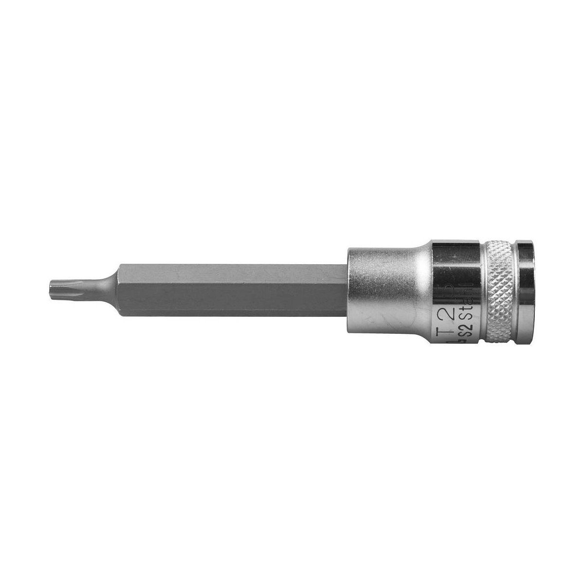 KRAFTOOL 1/2", 100 мм, S2 сталь, Т25, удлиненная, сатинированная, торцовая бита-головка INDUSTRIE QUALITAT 27906-25_z01