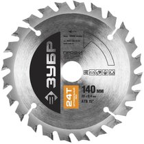 ЗУБР ⌀ 140 x 20 мм, 24T, диск пильный по дереву 36851-140-20-24 Профессионал