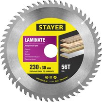 STAYER ⌀ 230 x 30 мм, 56T, пильный диск по ламинату 3684-230-30-56