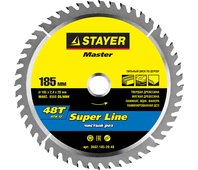 STAYER ⌀ 185 x 20 мм, 48T, диск пильный по дереву 3682-185-20-48