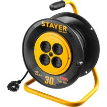 STAYER 20 м, 1300Вт, ПВС 2x0,75 удлинитель на катушке MS 207 55073-30_z01