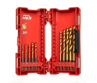 Набор сверл по металлу Milwaukee RedHEX HSS-G TiN (10шт)