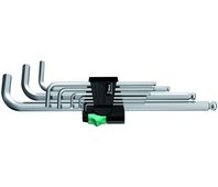 950/9 PKL Hex-Plus 1 Набор Г-образных ключей, хром, с шаром, 9 пр., 1.5/2/2.5/3/4/5/6/8/10 мм