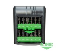 Набор бит из 13 шт: Ph 1-2-3; Pz 1-2-3; Sl. 4,5-5,5-6,5; T 20-25-30; магнитный держатель 60 мм (арт. D-SET-13A-1) "D.BOR"