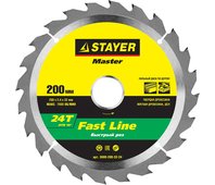 STAYER ⌀ 200 x 32 мм, 24T, диск пильный по дереву 3680-200-32-24