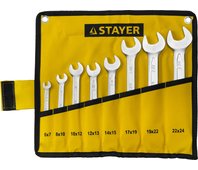 STAYER 8 шт, 6 - 24 мм, набор ключей гаечных рожковых 27035-H8